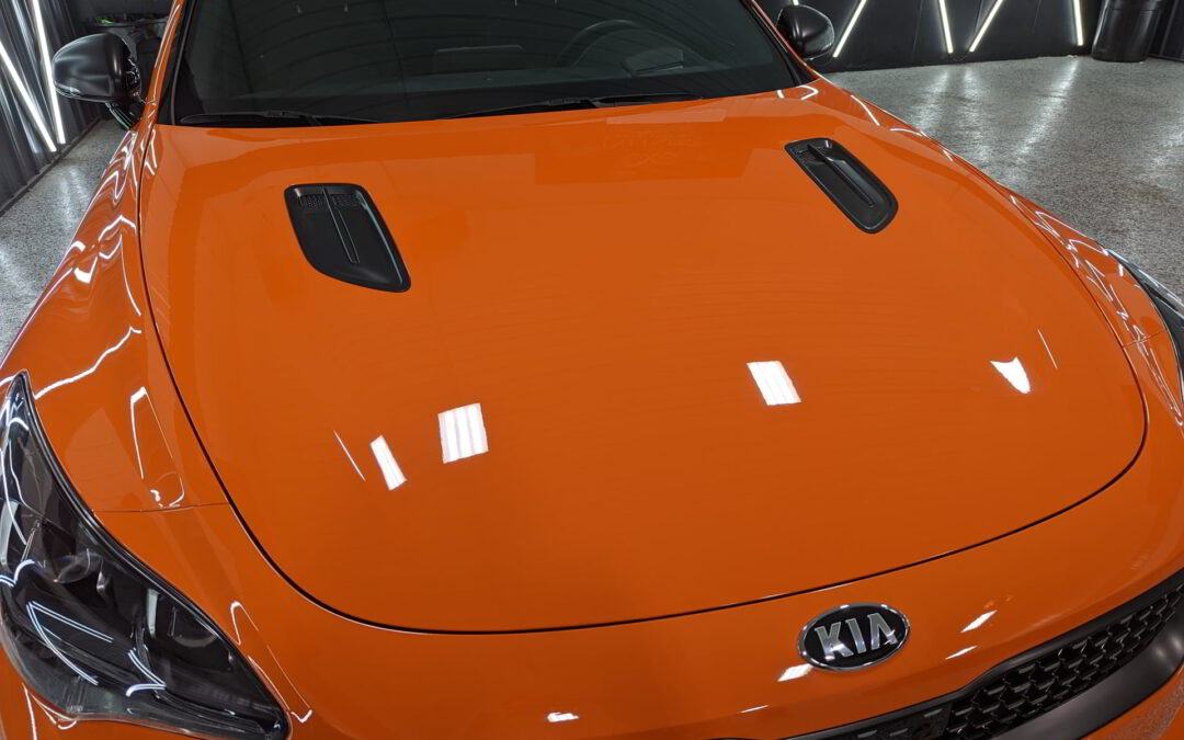 orange sedan hood auto detailing Infinity Auto Styling Bismarck ND