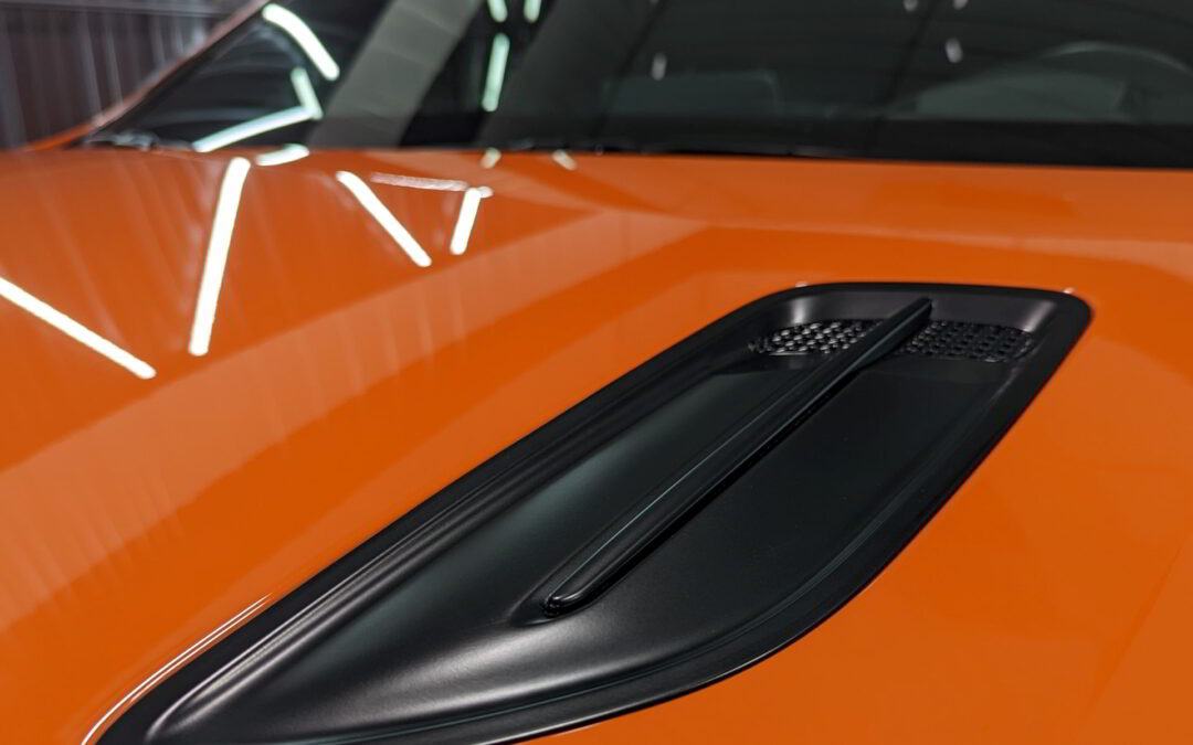 orange muscle car vinyl wrap ceramic coating infinity auto styling bismarck nd