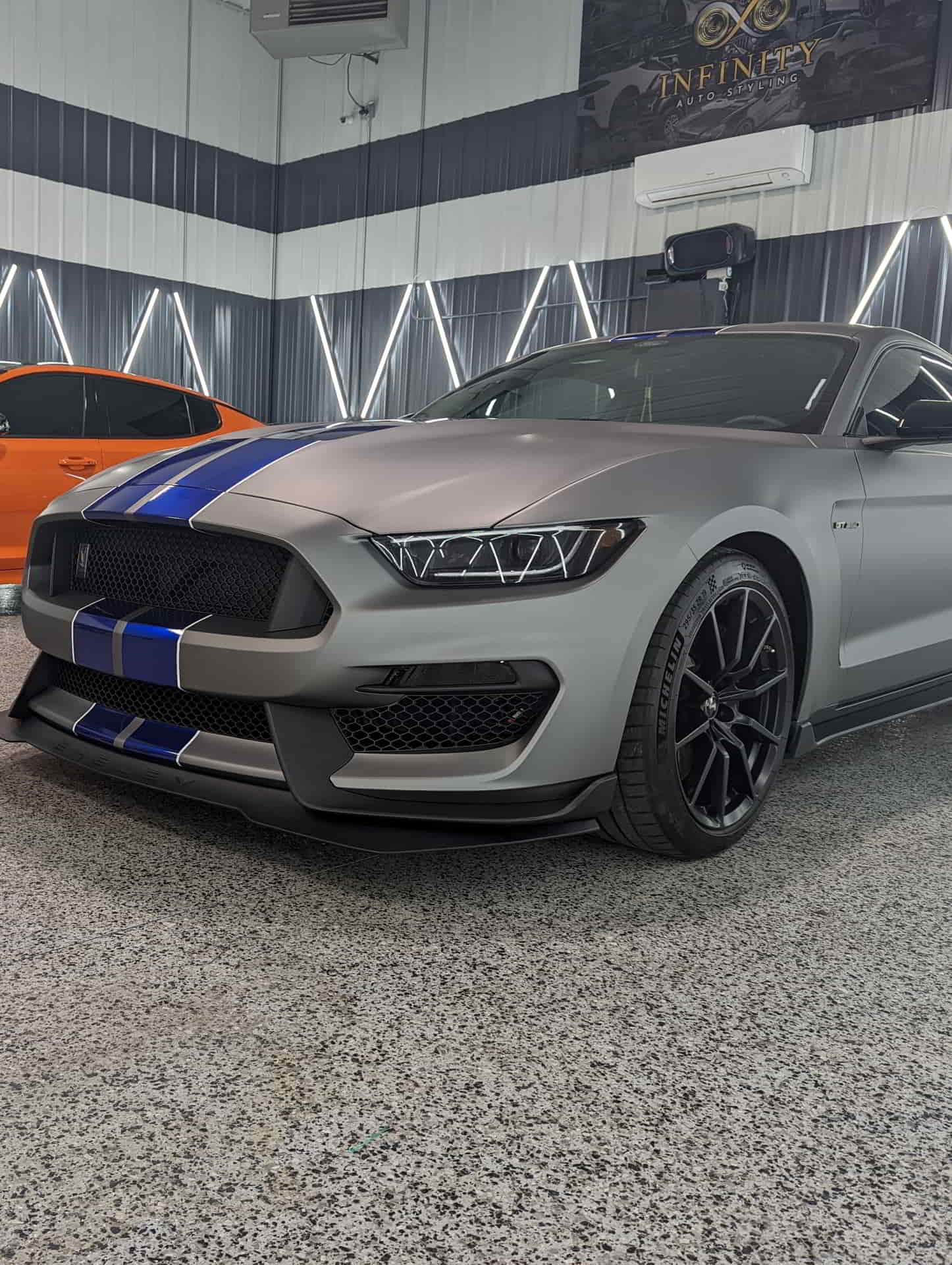 silver shelby gt3 full wrap ceramic coating infinity auto styling bismarck nd